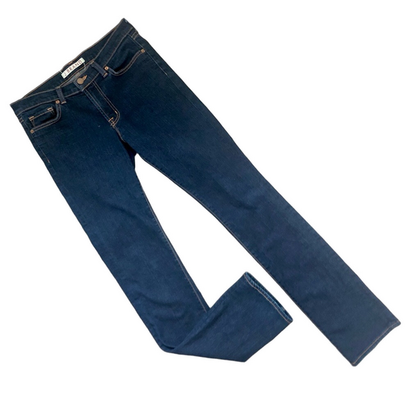 J Brand Dark Slim Jeans Cigarette Leg Size 28 Low Rise Y2K style - Picture 3 of 11